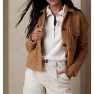 Banana Republic Tan Teddy Bear Jacket